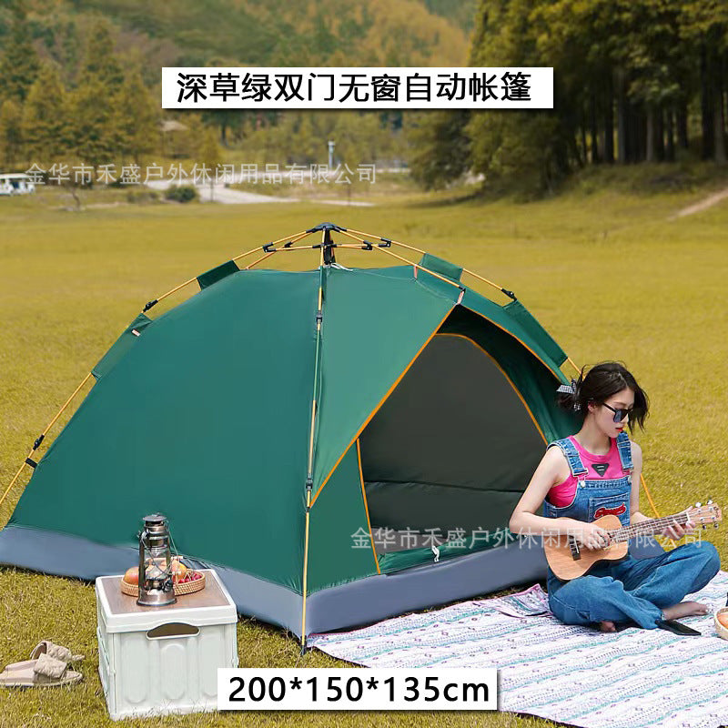 Tent Outdoor Portable Folding Automatic Camping Quick Open Sun Protection Thickened Rainproof Tent Full Set Wholesale