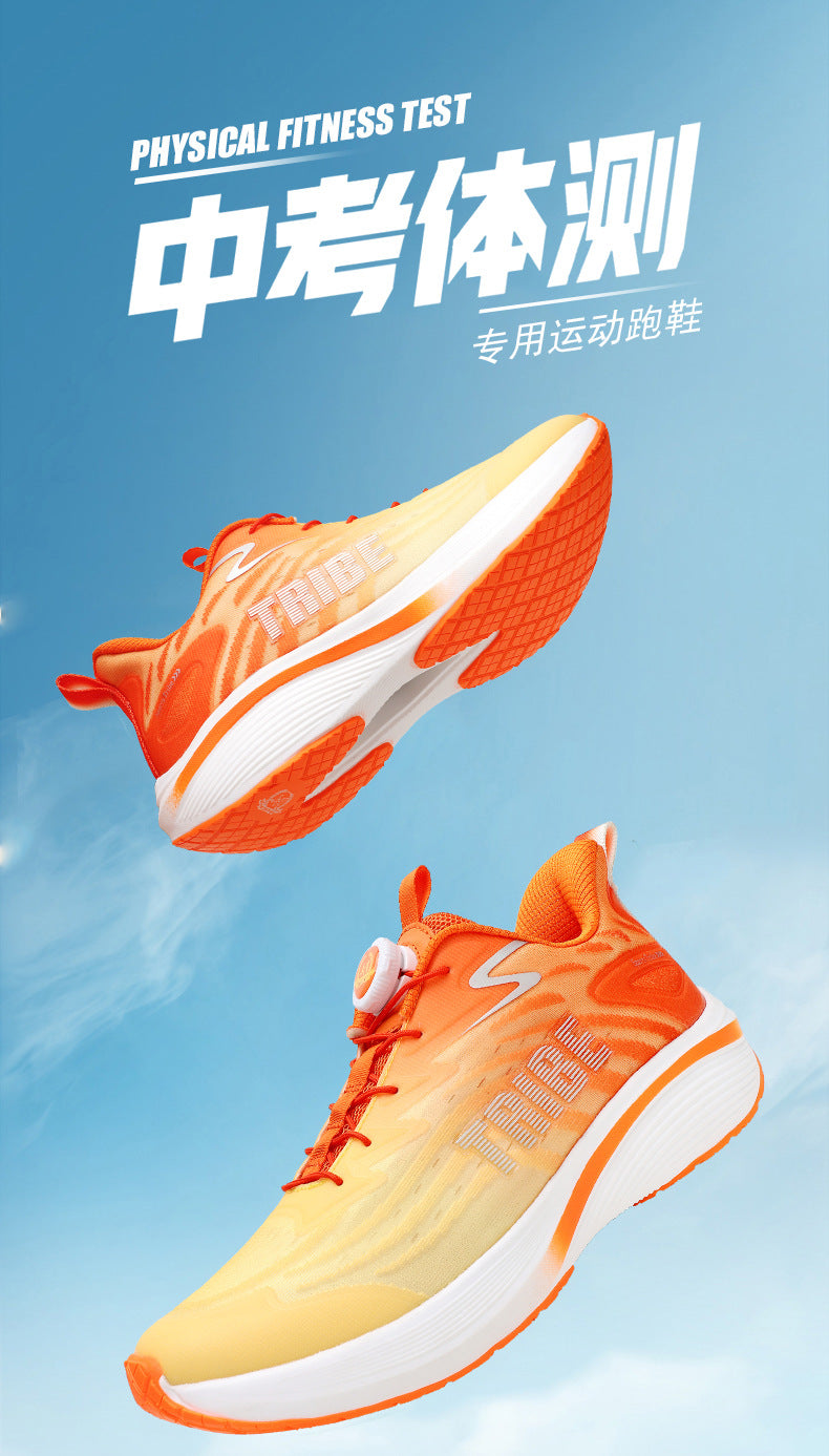 Full Palm Carbon Plate Running Shoes Mesh Ultra-Light Shock Absorption Men and Women Students Racing Jogging Sports Marathon Professional Running Shoes