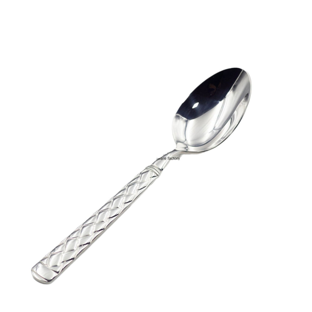 304Stainless Steel Knife Fork Spoon Thickened Forged Relief Tableware Western Steak Knife Fork Dessert Spoon4Piece Suit