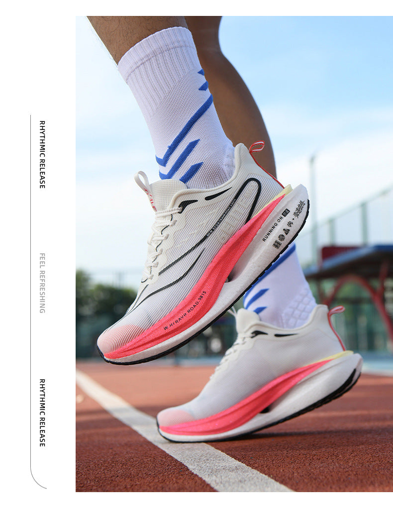 New model Feidian6pro Popcorn Carbon Plate Professional Racing Running Shoes Comfortable Breathable Unisex Sports Shoes