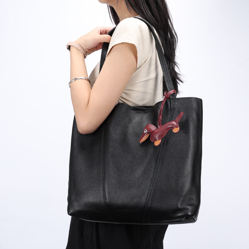 Lazy Style Tote Bag Large Capacity Underarm Shoulder Bag Casual Versatile Letter Bag