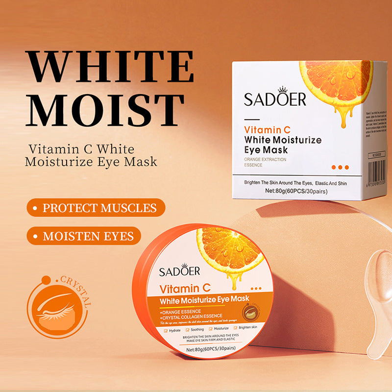 Vitamin C Eye Mask SADOER Improve Dark Circles, Eye Lines, and Eye Bags VC Moisturizing  Wholesale