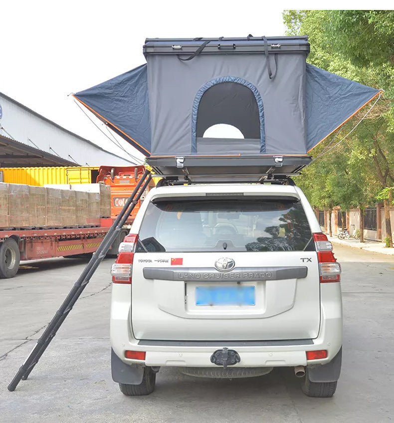 Manufacturer Direct Delivery Car Top Tent Hard Top Double Person Outdoor Camping Equipment Aluminum Alloy Car Roof Camping Car Special