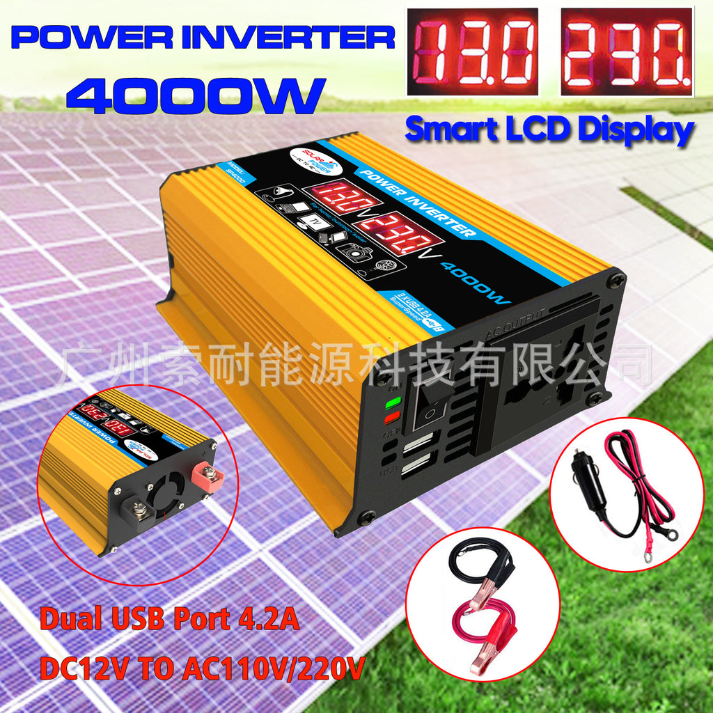 Vehicle Inverter300W 12V Turn110V 220V Dual Voltage Display car inverter Export
