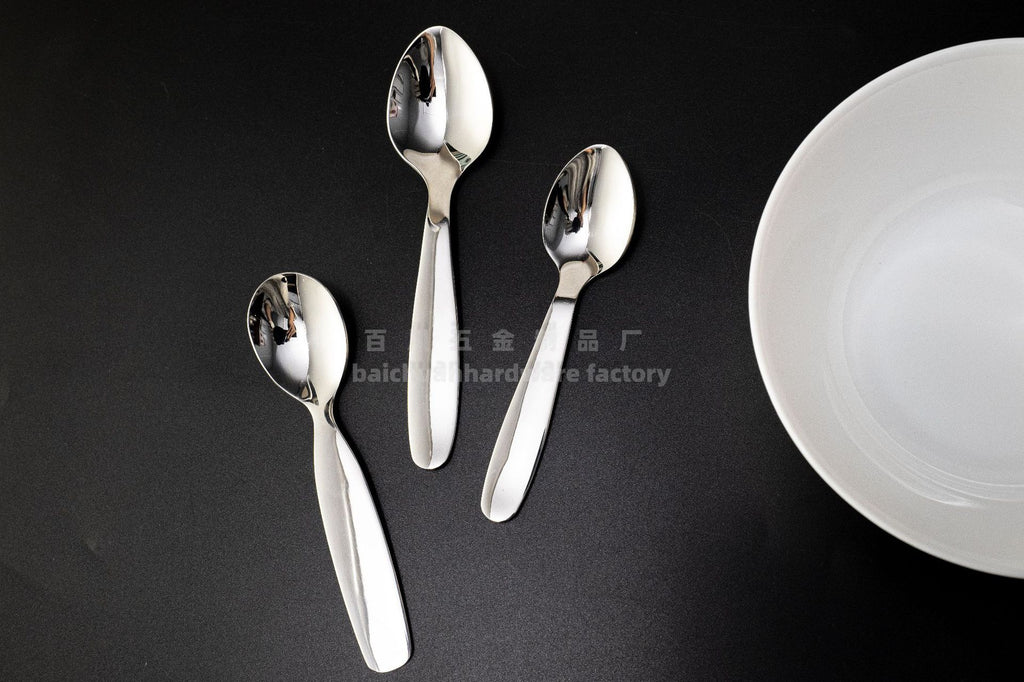 304Stainless Steel Knife Fork Spoon Children's Rice Spoon Household Baby Baby Food Spoon Fruit Fork Portable Tableware Set