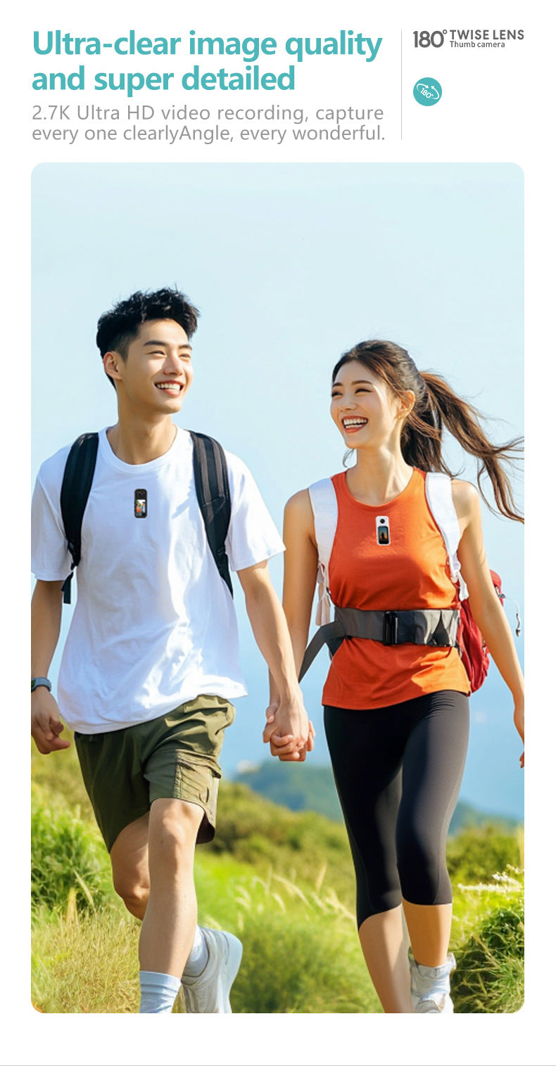 Magnetic Thumb Camera Outdoor Sports Recording Artifact Cycling Pet Portable Mini Camera