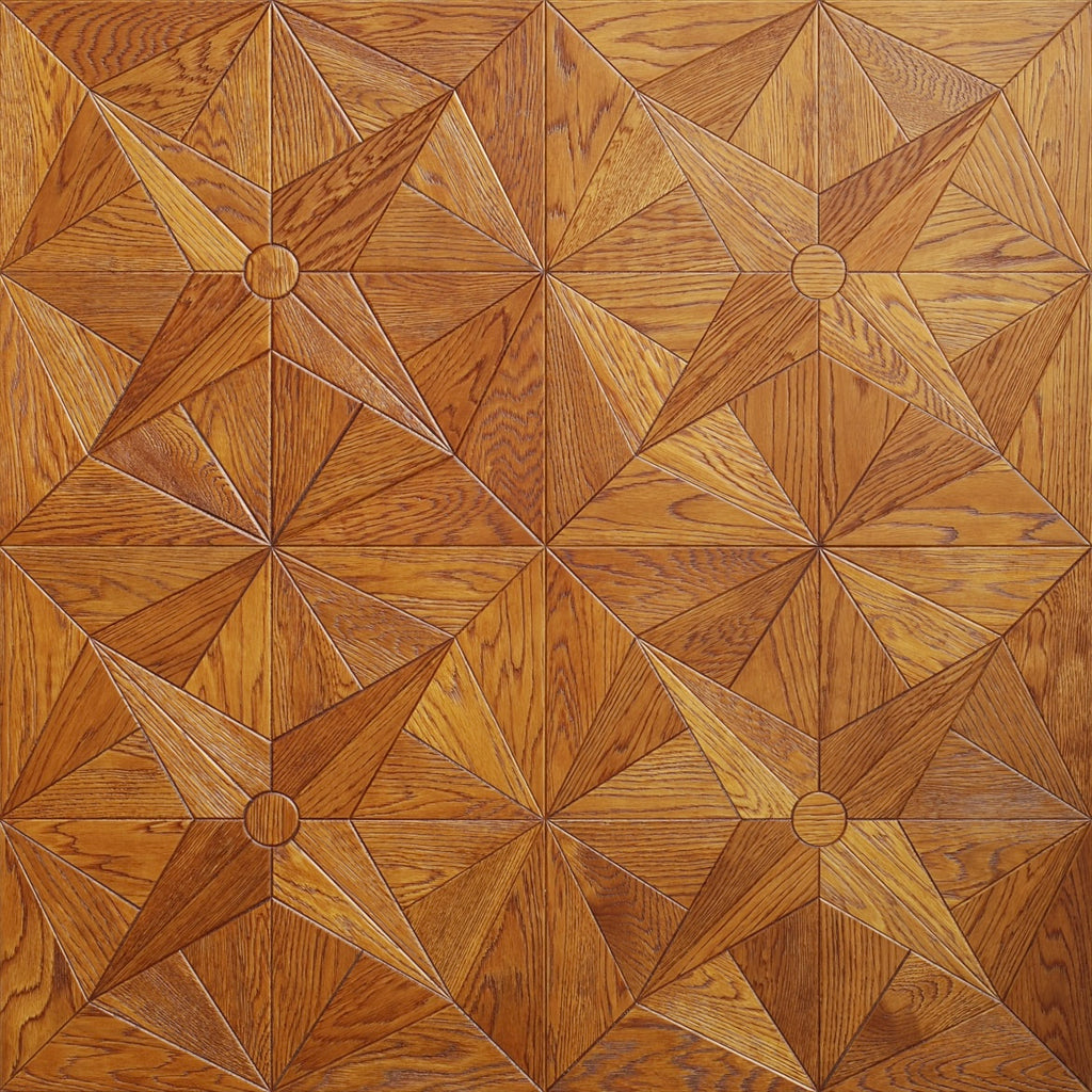 Custom Thick Square Teak Engineered Parquet Flooring | Waterproof Anti-Slip Exterior Living Room Use Customizable Decorative
