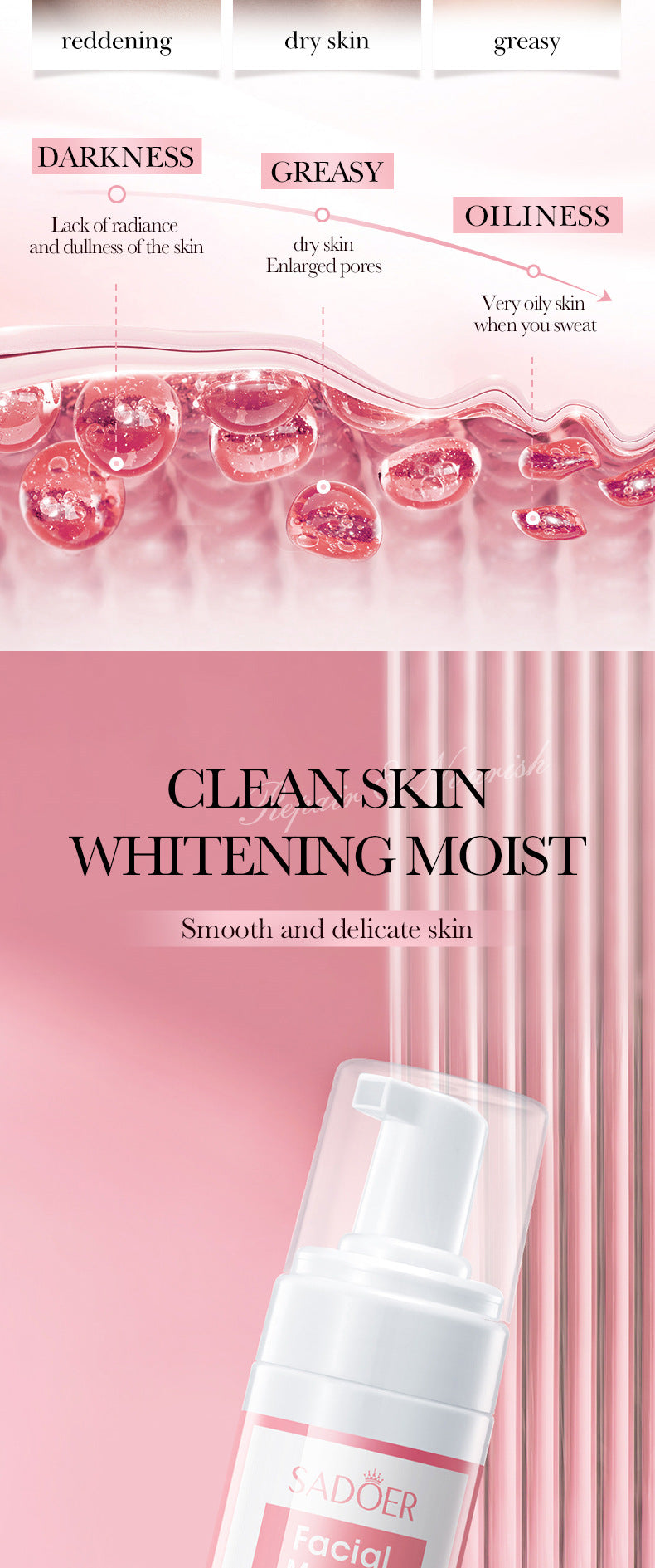 Four-in-One Skincare Series SADOER Moisturizing, nourishing, and rejuvenating face cream essence liquid  wholesale