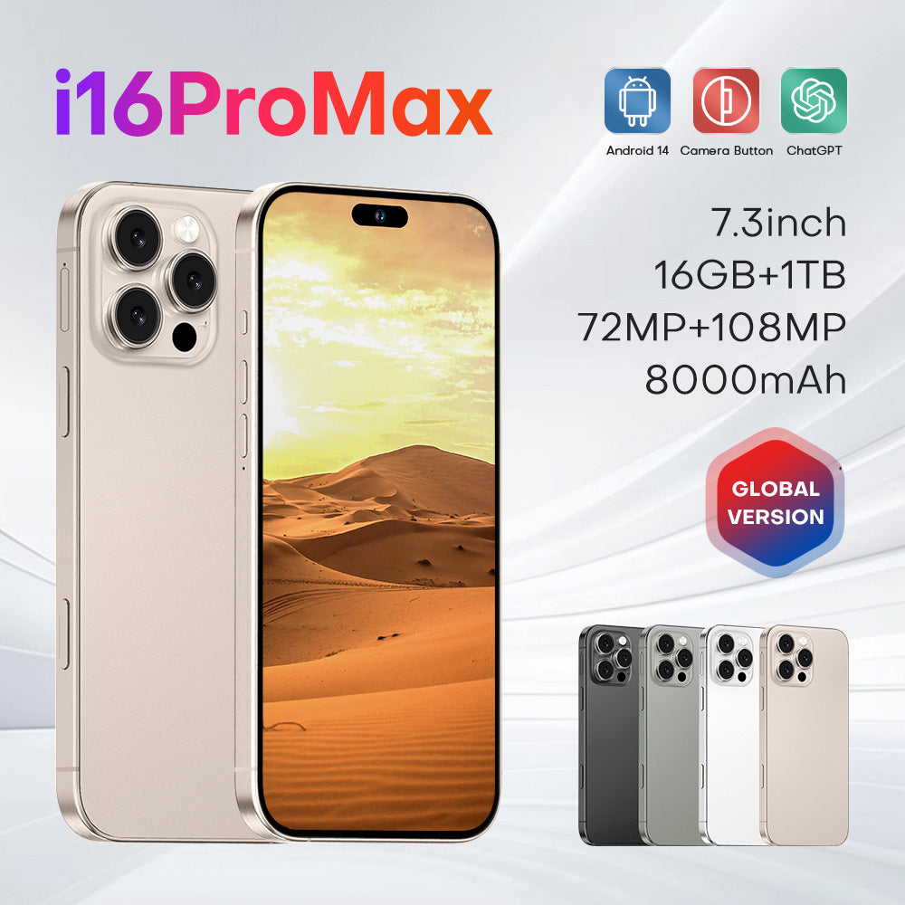 2025i16 ProMax Original Android Smartphone16+1T Shopee E-commerce