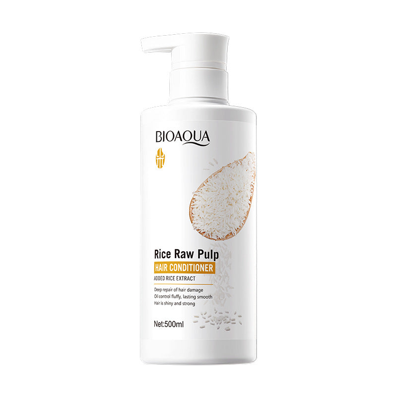 Rice Puree Hair Conditioner500mlBIOAOUA Repair Smooth Improve Frizz Cross-Border Wholesale