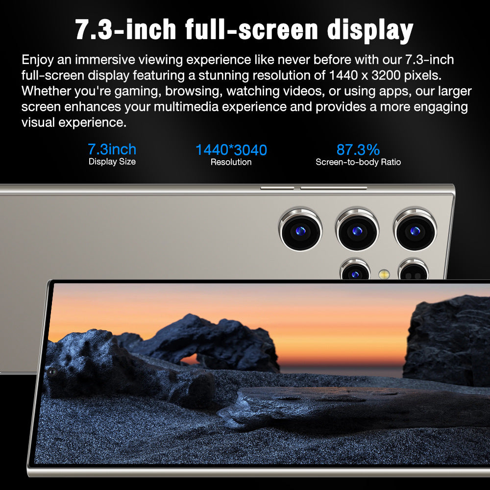 S24Ultra Mobile Phone7.3incell Notch Screen16+1T Source Factory Hot-Selling Smart