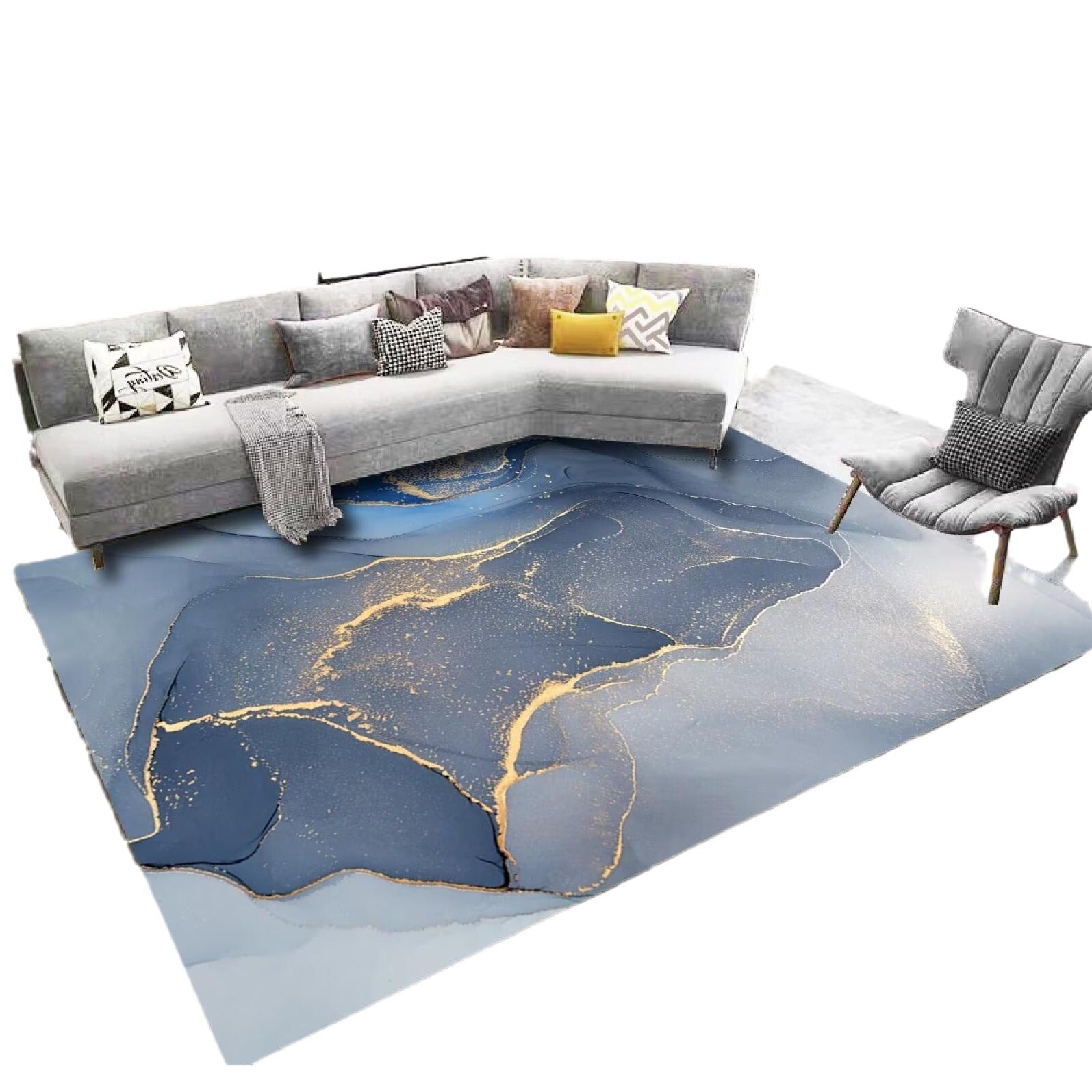 Crystal Velvet Carpet Light Luxury Home Bedroom Non-Slip Wear-Resistant Bedside Blanket Living Room Dirty-Resistant Easy to Care Sofa Coffee Table Blanket