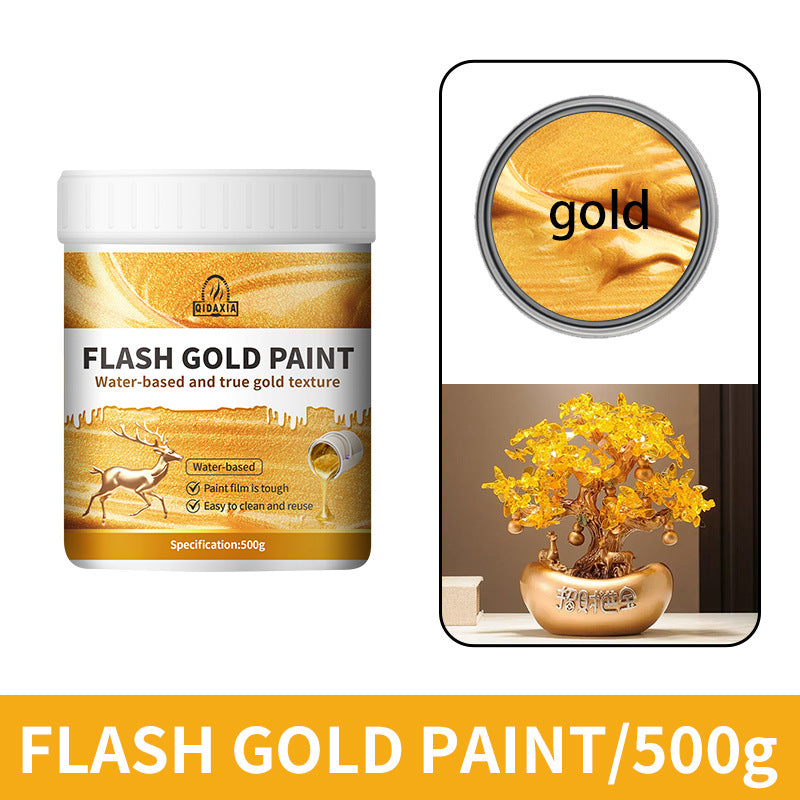 Water-based Gold Foil Paint Gold Paint Water-based Paint Iron Art Iron Door Railing Renovation with Brush Paint Manufacturer