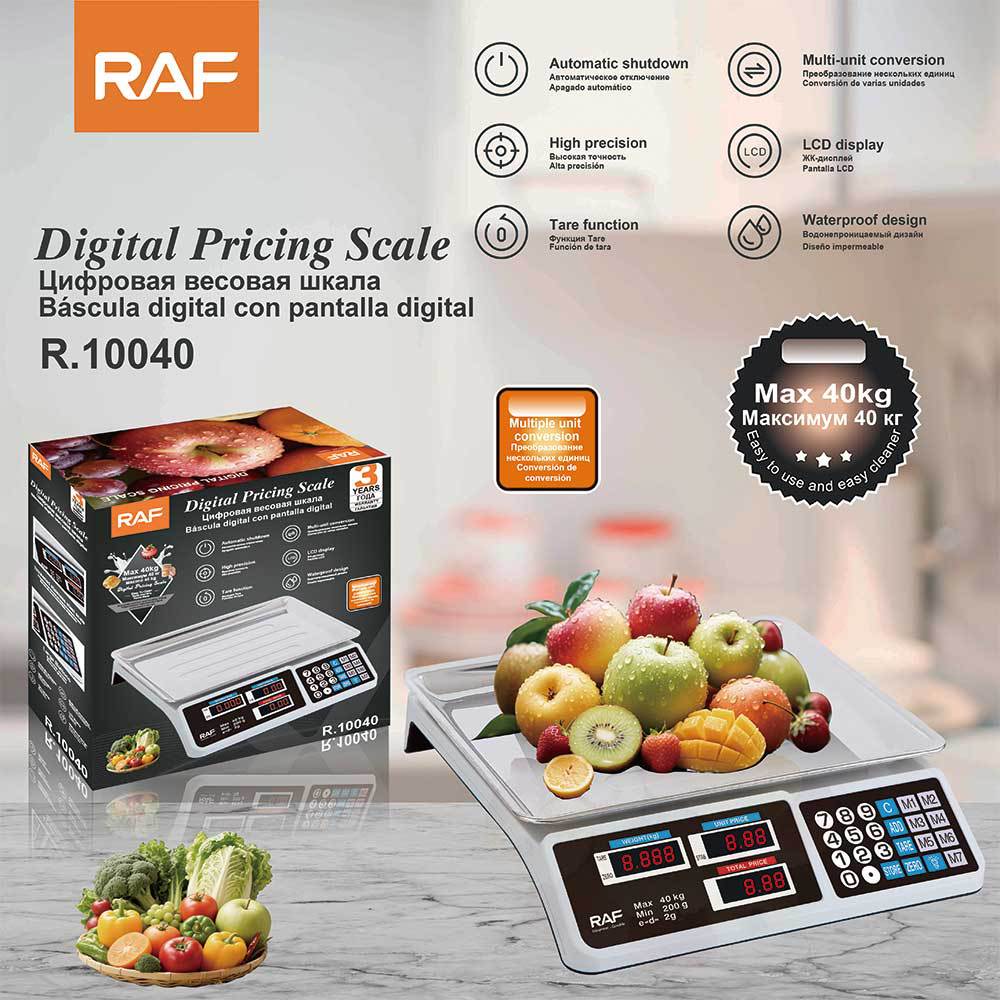 RA  European Standard Digital Display Pricing Scale Multi-Unit Conversion Fair Scale LCD Display Automatic Shutdown