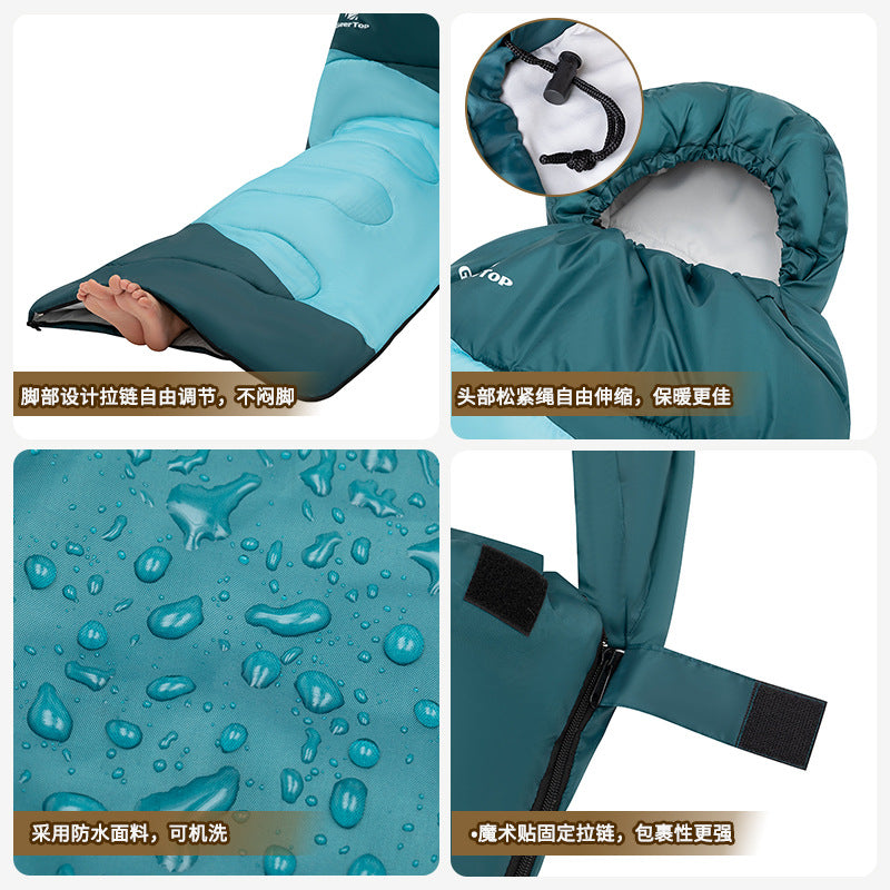 Envelope Style Spring and Autumn Adult Sleeping Bag Soft Thickened Indoor Nap Quilt Camping Portable Warm Sleeping Bag Outdoor
