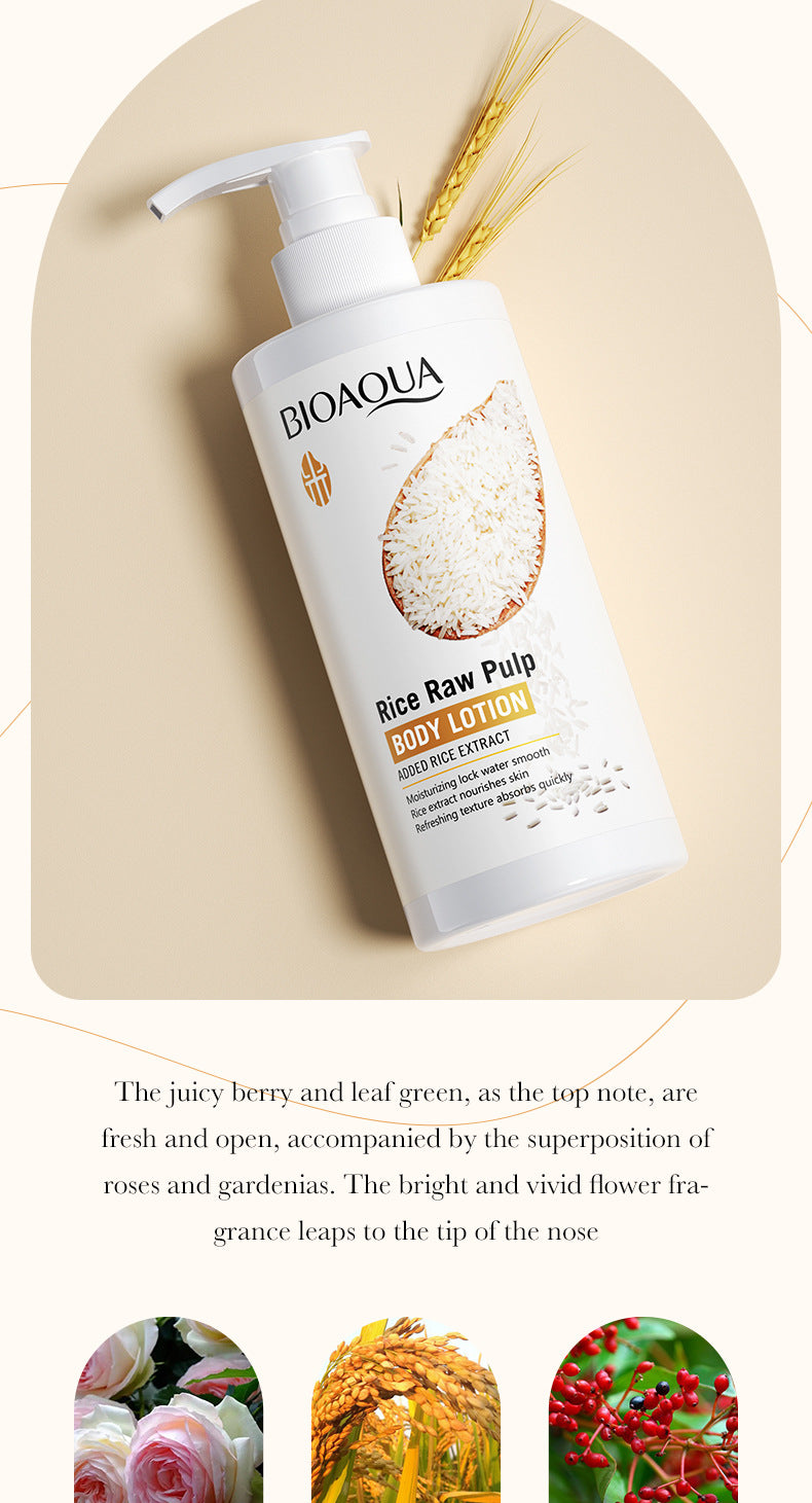 Body Lotion250ml BIOAOUA Rice Moisturizing Hydrating Lotion  Wholesale