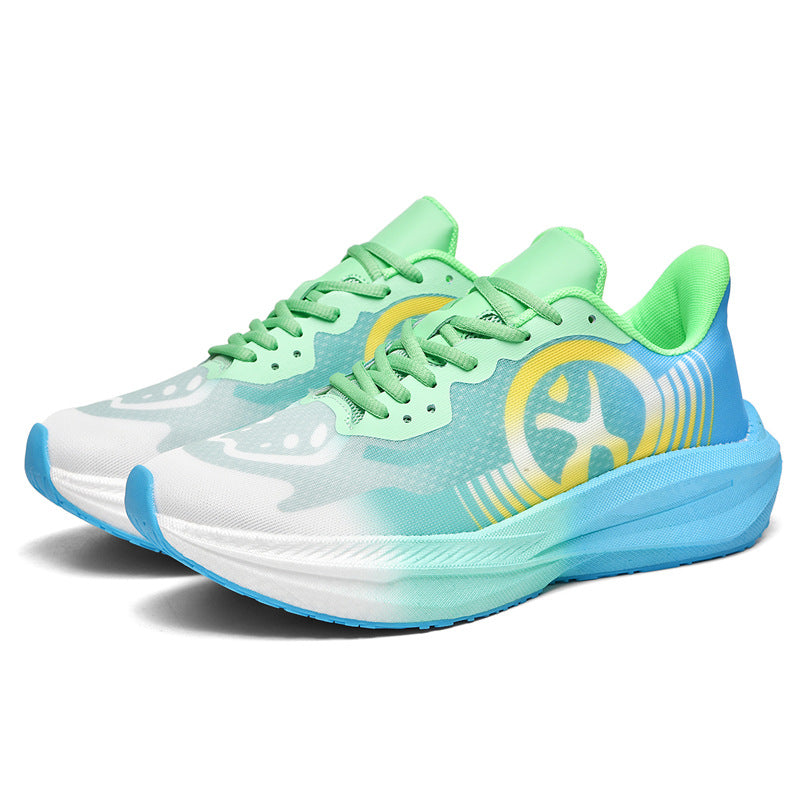 Massk New2025Carbon Plate Popcorn Bottom Running Shoes Men's Marathon Children's Sports Shoes Training Shoes