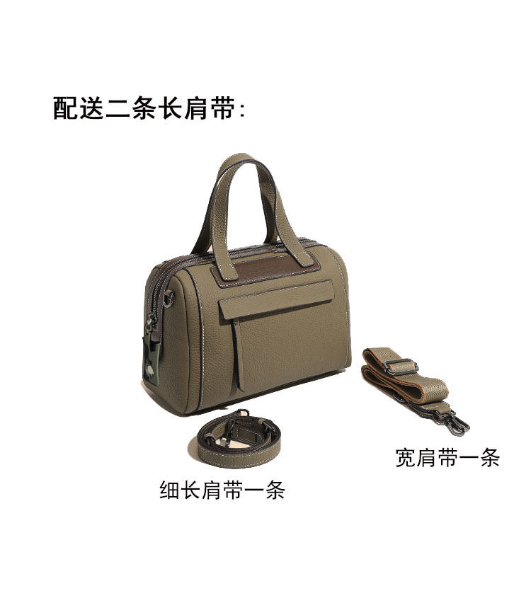 Boston Crossbody Pillow Bag Privacy Protection Fingerprint Unlock Genuine Leather Handbag Commuter Women's Bag Crossbody Bag