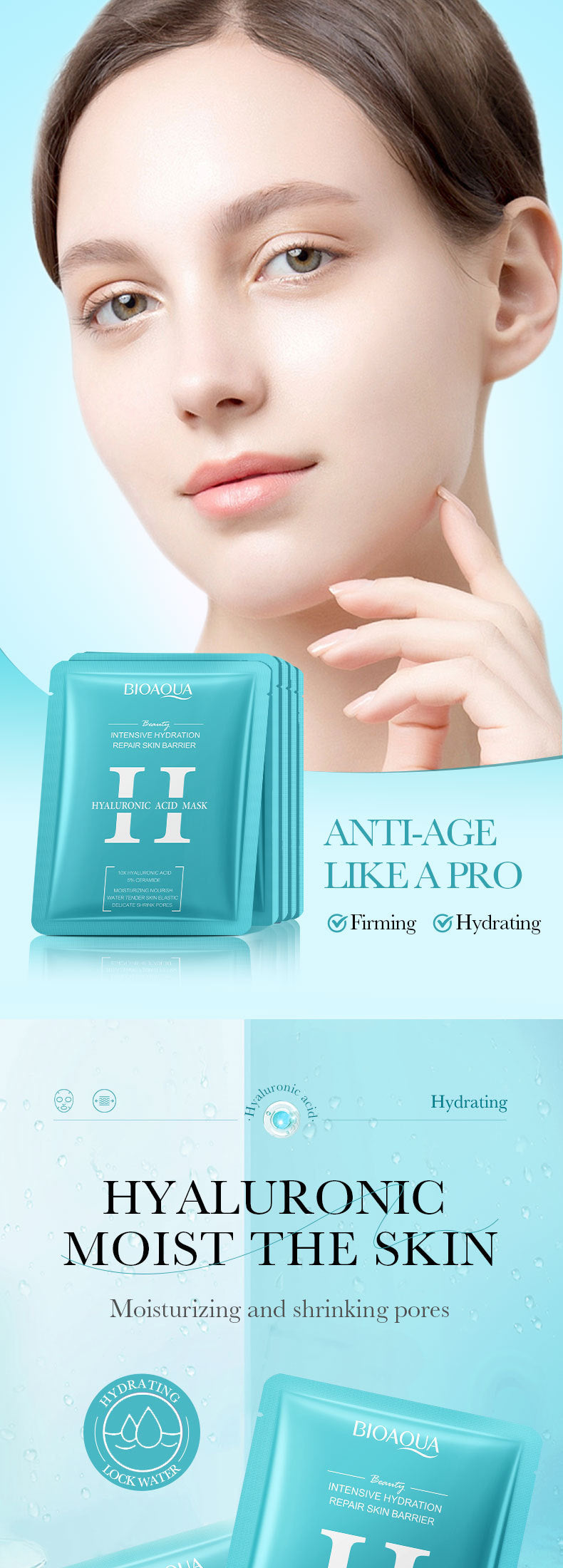Mask25g BIOAOUA Dimension C Retinol Hydrating Moisturizing Mask Sheet Pack  Wholesale