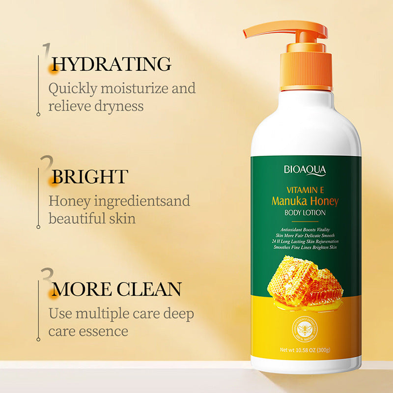 Vitamin E Body Lotion BIOAOUA Honey Hydrating Refreshing Moisturizing Body Lotion Cross-Border Wholesale