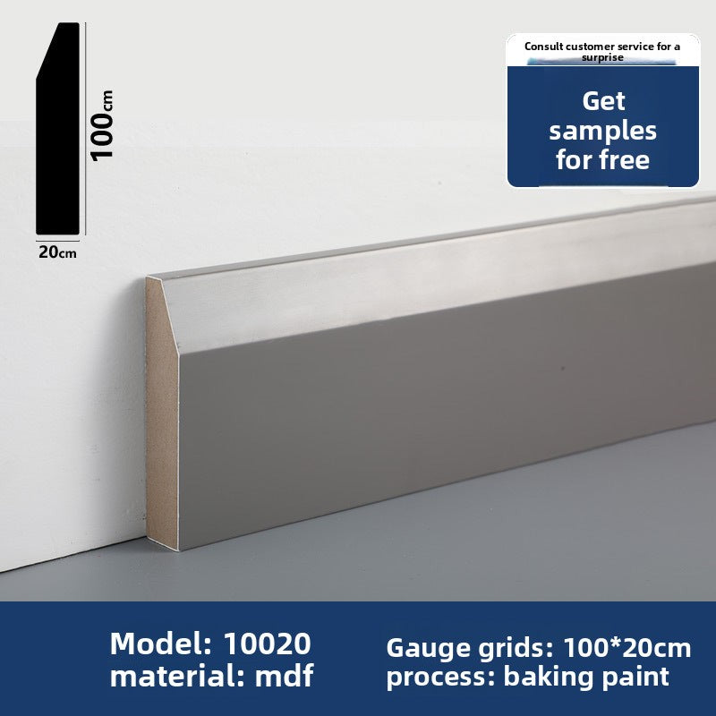 Style MDF Baseboard made of pine wood, painted solid wood baseboard, self-adhesive density board baseboard