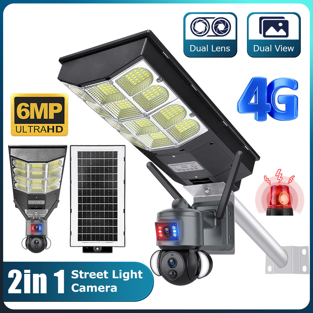 Exclusive Supply4g Solar street light surveillance camera outdoor6MP Night Vision Binoculars with HD Illumination wifi Photo