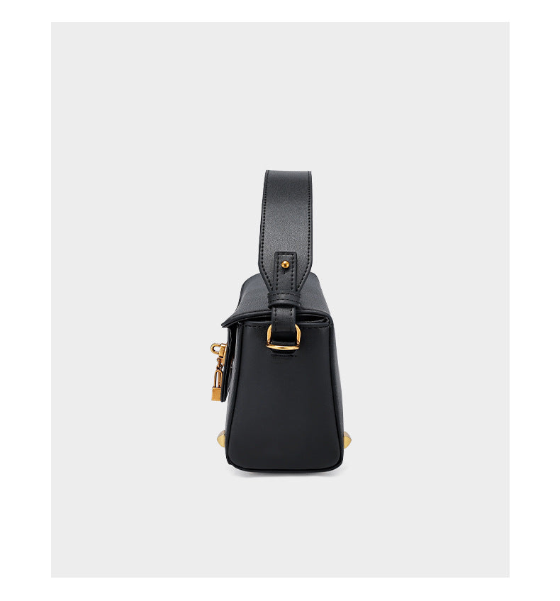 European and American Women's Bag High-End Light Luxury Handbag Niche Versatile Fashion Genuine Leather Crossbody Bag Single Shoulder Underarm Bag for Women