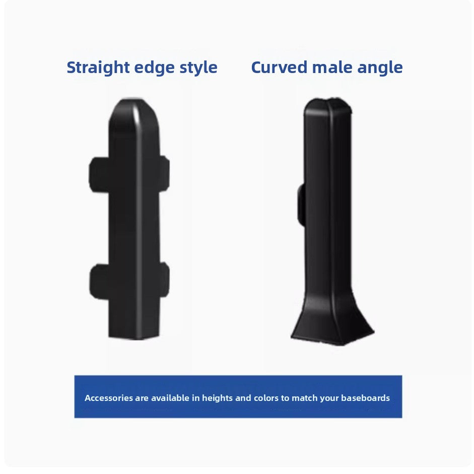 Aluminum alloy skirting board7cm Ultra-narrow double-layer snap-on skirting board, ultra-thin self-adhesive metal aluminum alloy baseboard