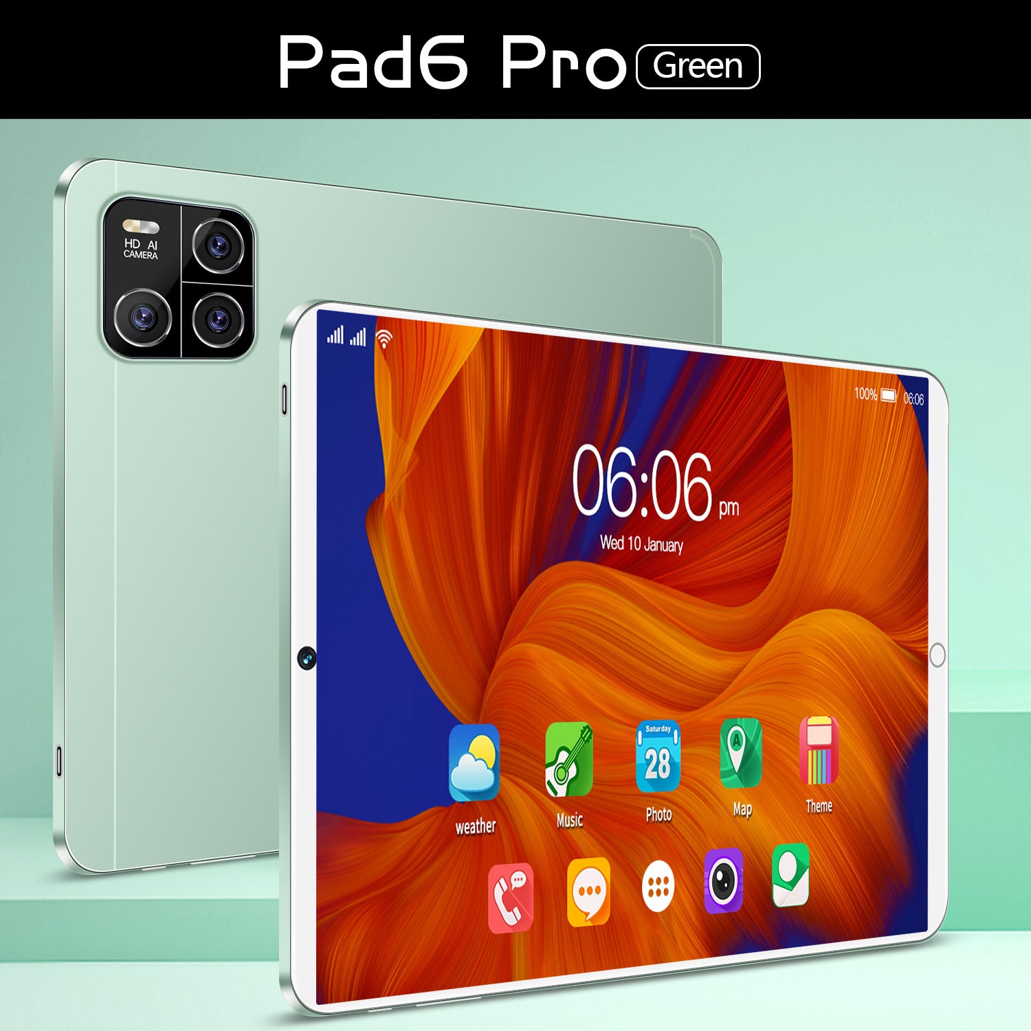 New Tablet Pad6 10Inch Android Smart Support WiFi Dual SIM Card Dual Standby Factory Exclusive