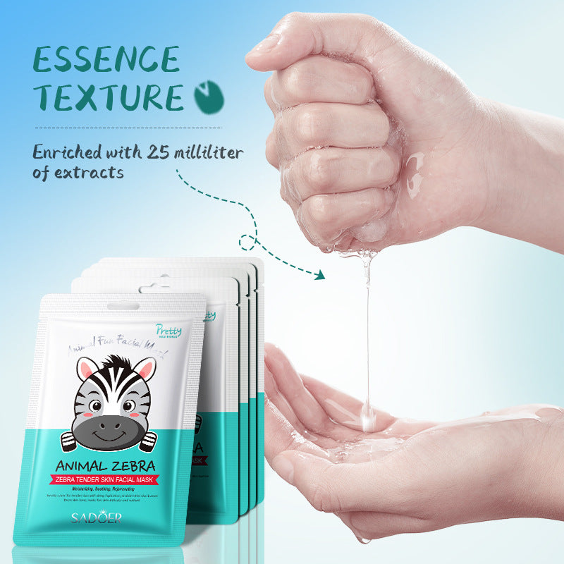 Animal Zebra Pattern Skin Rejuvenation Mask SADOER Moisturizing and Hydrating Face Mask  Wholesale
