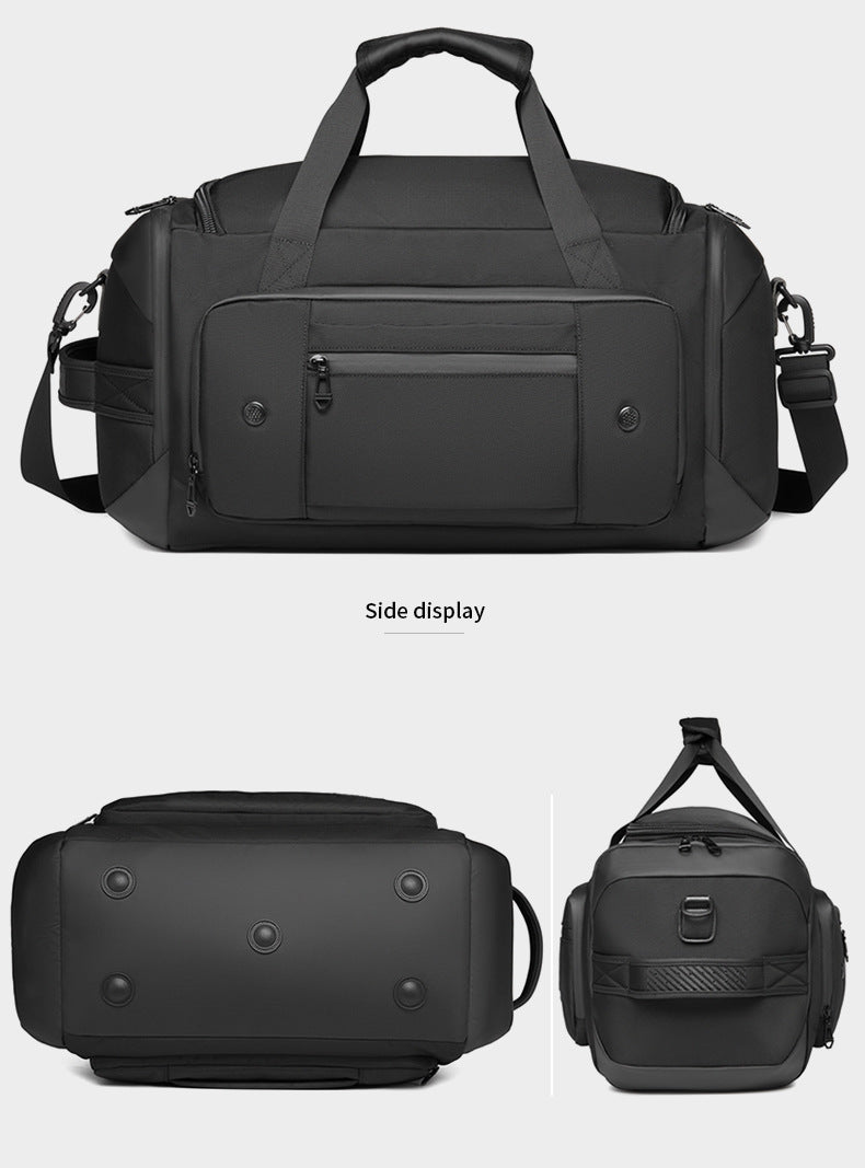 OZUKO Travel Bag Fitness Handbag Large Capacity Dry Wet Separation Can Be Inserted Into The Trolley Short Distance Business Trip Sports Men's Bag