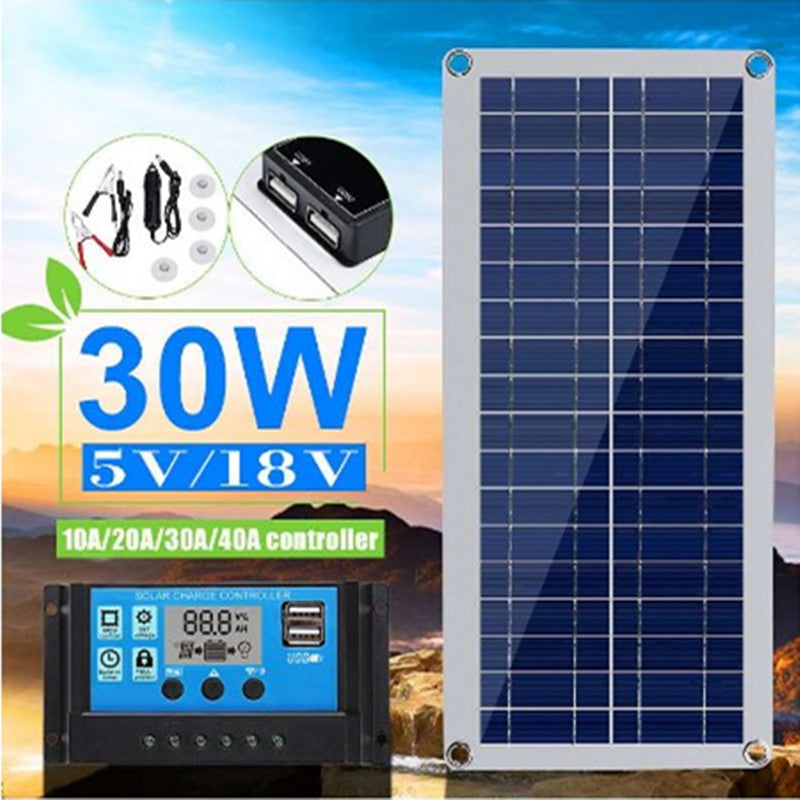 30W Flexible Lightweight Portable Controller Solar Charging Board Durability Solar Charger