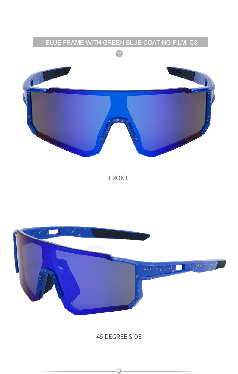 Cycling Goggles Colorful Outdoor Women's European and American One-piece Sunglasses Windproof Skiing Sports Sunscreen Sunglasses Men
