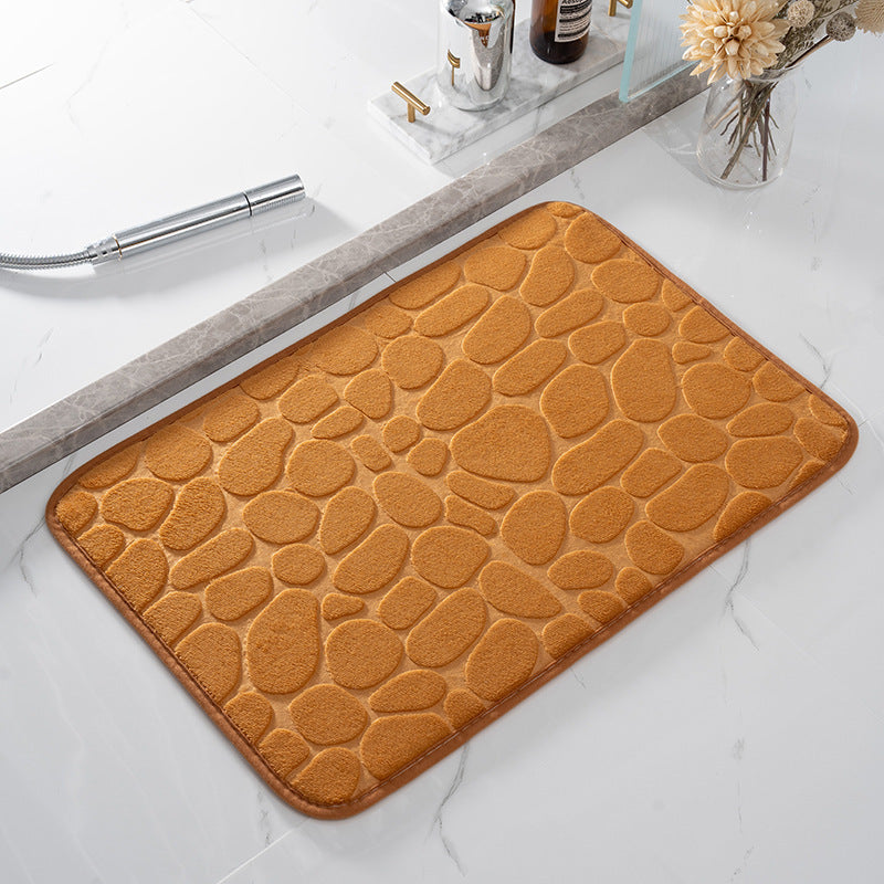 Special Coral Fleece Pebble Embossed Floor Mat Thickened Soft Bathroom Rug Machine Washable Carpet Wholesale