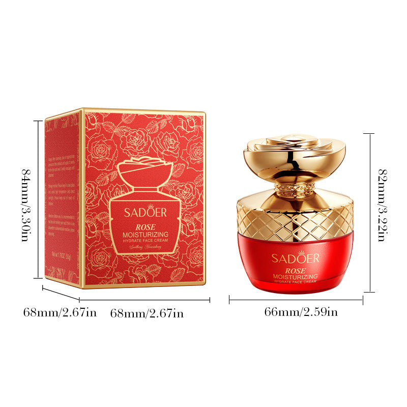 Rose Moisturizing and Skin Rejuvenating Cream SADOER Plant Moisturizing and Hydrating Face Cream Cross-Border Wholesale