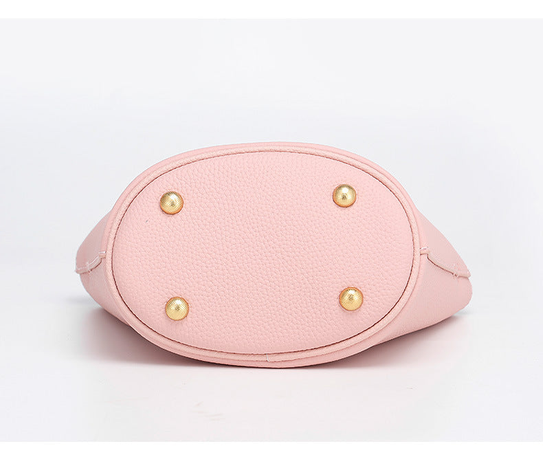 Korean Style Basket Handbag for Women, Versatile Bucket Crossbody Bag, Spring and Autumn Textured Trendy Shoulder Bag for Women