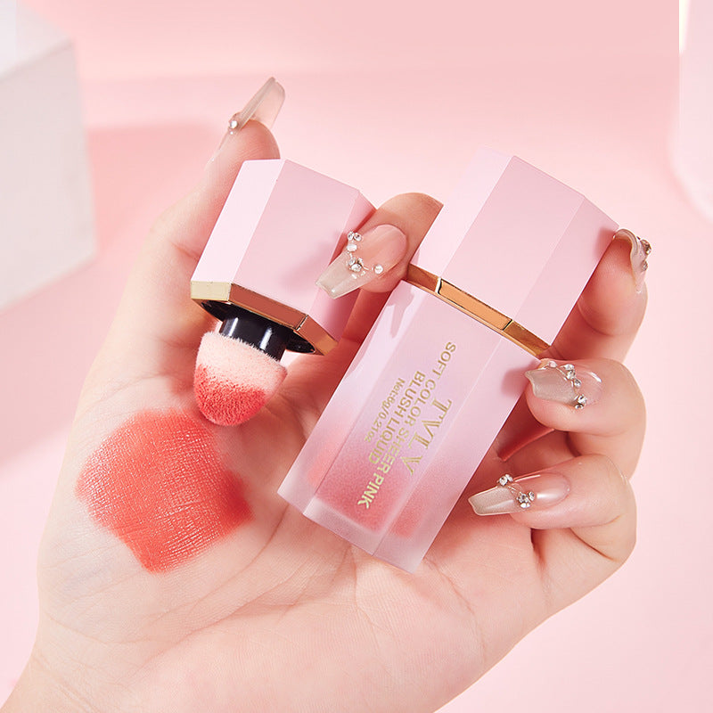 New Product TVLV Liquid Blush Velvet Moisturizing Six-color Lip Glaze Multi-functional Rouge Blush Facial Makeup