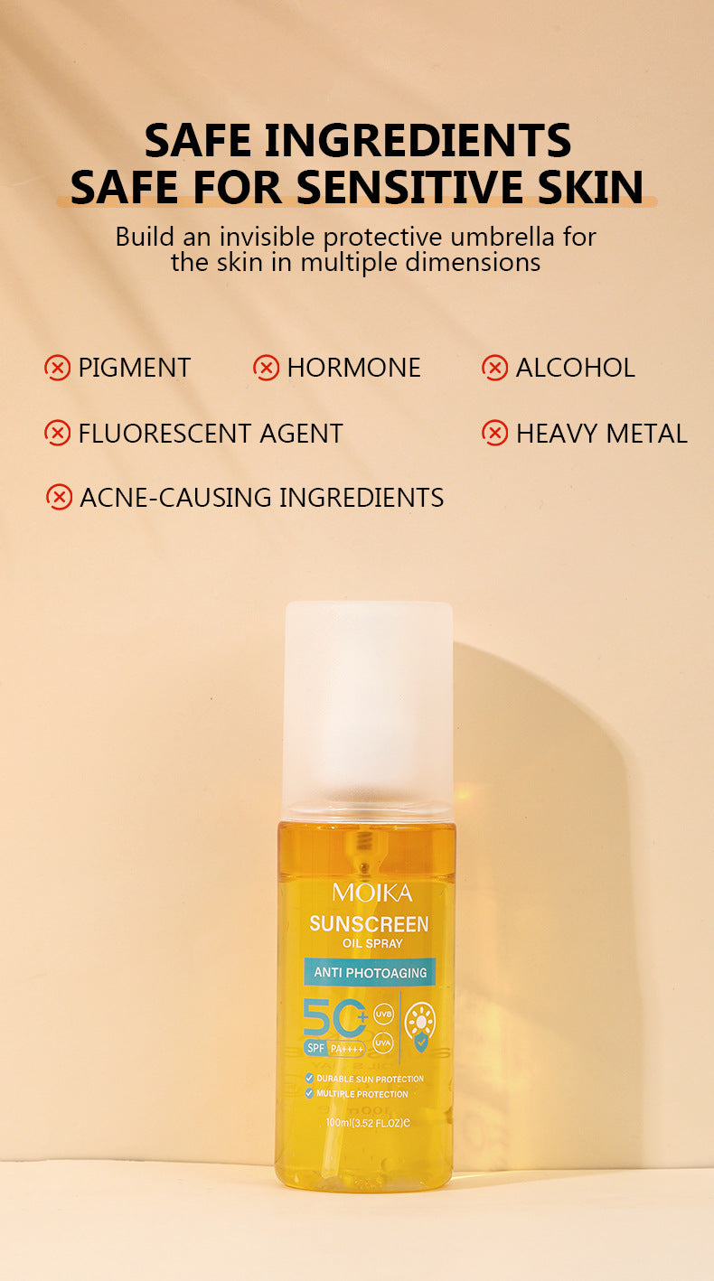 MOIKA All50Double Sunscreen Oil Spray Wholesale UV Protection Essence Moisturizing