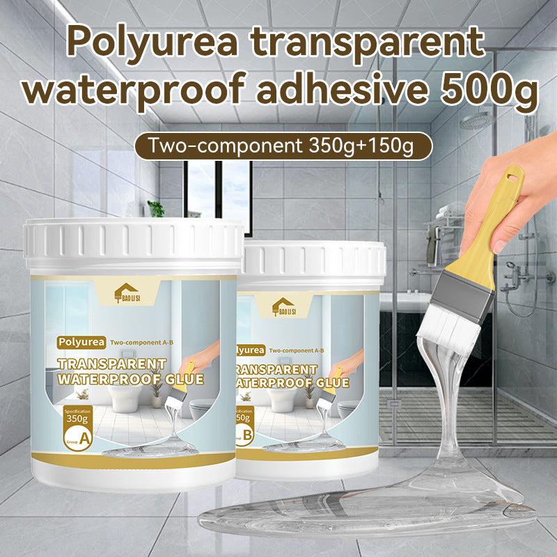 Baolisi Polyurea Transparent Waterproof Adhesive for Roofs, Facades, Tiles, and Bathrooms, Special Leak-Proof Coating