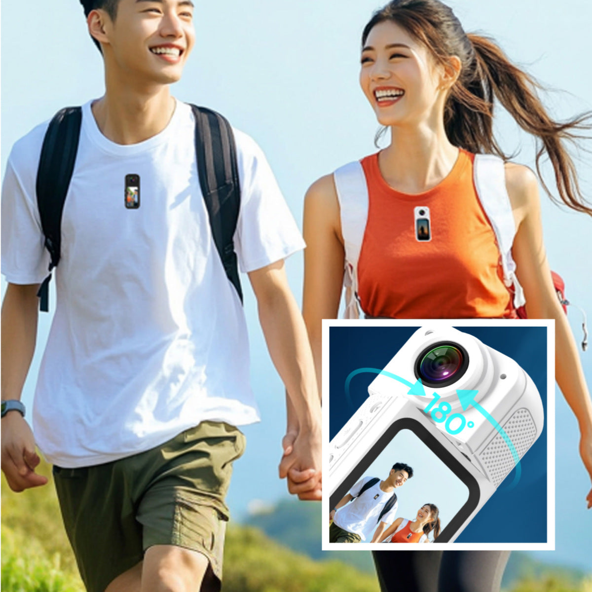 Magnetic Thumb Camera Outdoor Sports Recording Artifact Cycling Pet Portable Mini Camera
