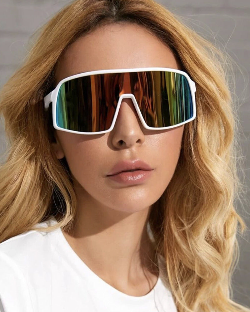 New Colorful Cycling Glasses for Men1998One-piece sunglasses European and American fashion outdoor sports sunglasses