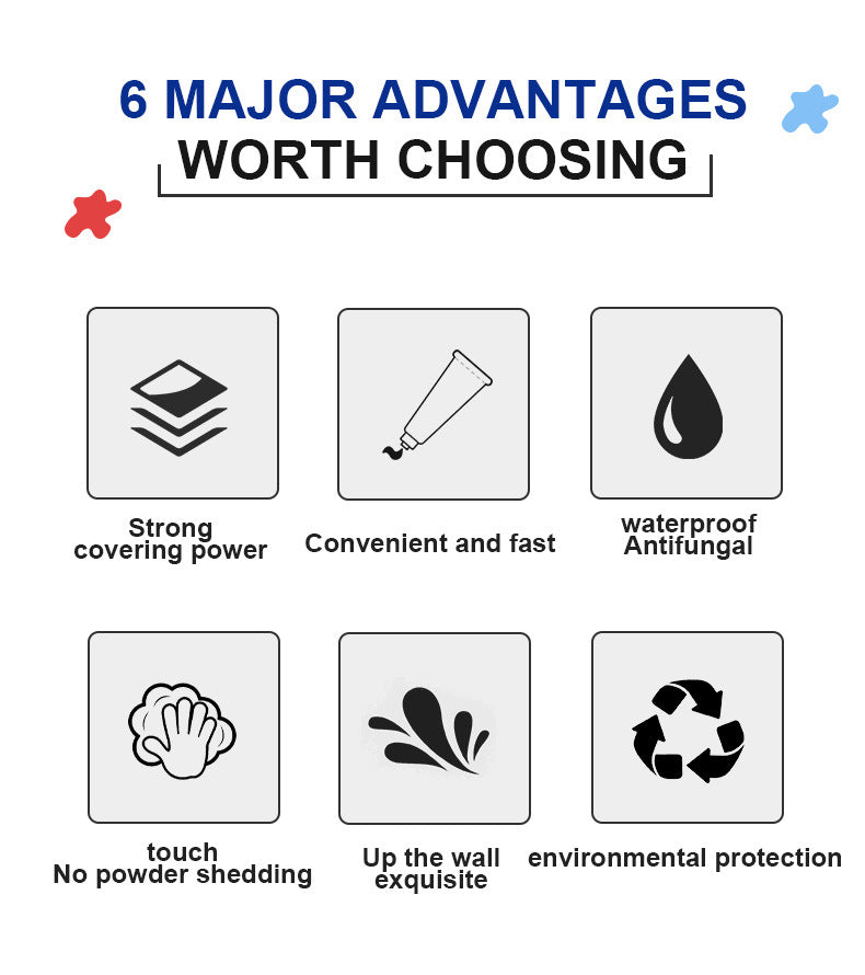Wall Repair Paste Household Waterproof White Wall Repair Paste Nail Hole Crack Putty Paste Manufacturer Wall Renovation