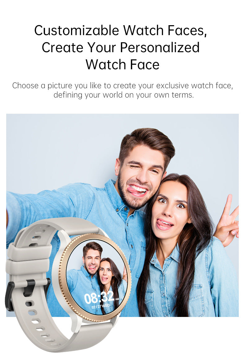 T01Smart Watch1.39inch Bluetooth call, heart rate monitor, step counter, sleep monitoring, message notifications, exercise