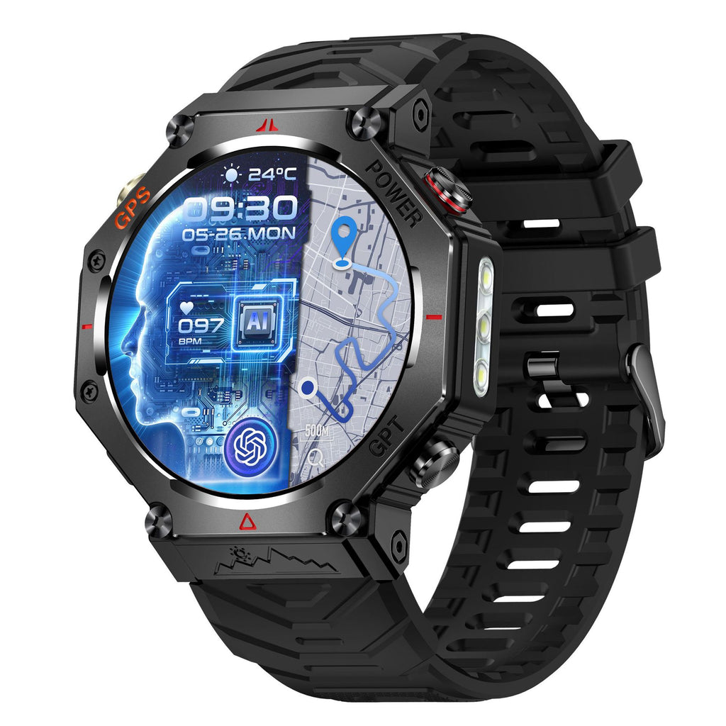 KC91Smart Watch Bluetooth Call Heart Rate Pedometer Sleep3ATM Waterproof GPS Beidou Positioning Sports Three-Proof