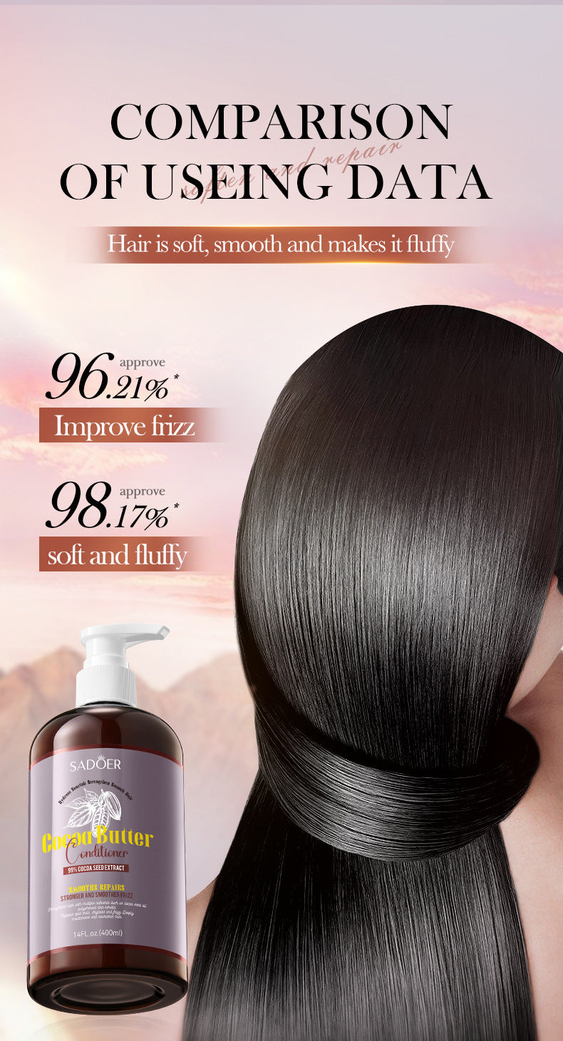 Cocoa Oil Smooth Conditioner SADOER Repair and Nourish Hair Conditioner Cross-Border Wholesale