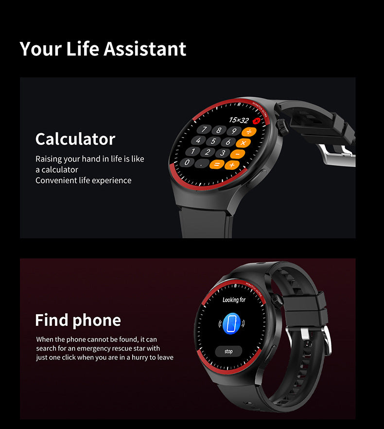 Watch4 Pro+Smart Watch1.52inch Bluetooth Call Heart Rate Blood Oxygen Message Reminder Sports Watch