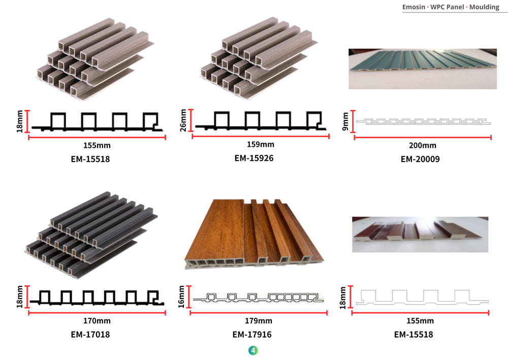 Indoor Outdoor Integrated Wood Plastic Waterproof Fluted Pvc Cladding Wpc Ceiling Panels for Interior Exterior