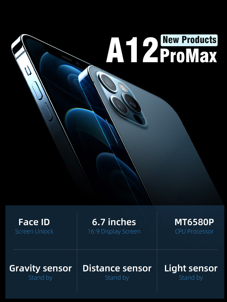 Exclusively for Mobile Phones Ai12Promax Overseas Mobile Phones6.7Inch8+128Full Screen Display ios Smartphone