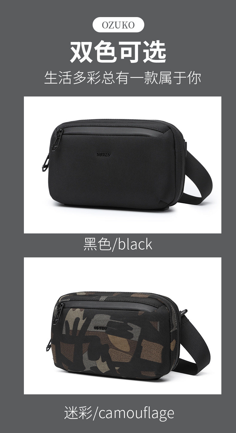 OZUKO Men's Clutch Bag Crossbody Bag Chest Bag High-end Waterproof Multifunctional Trendy Brand Shoulder Bag Organizer Bag