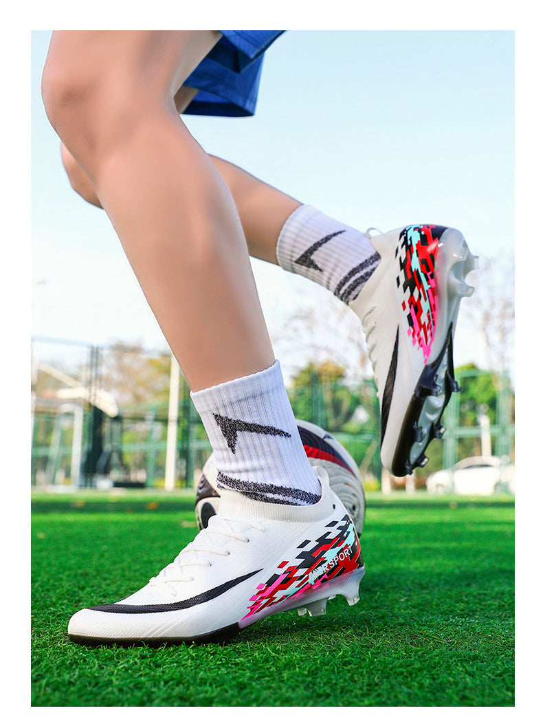 New Large Size Long Spike Football Shoes Low Top Youth Competition Training Student Football Sports Shoes